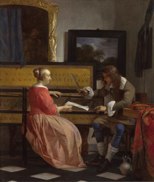 Gabriel Metsu The Music Lesson (nn03) oil painting image